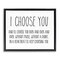 Stupell Industries I Choose You Romantic Love Quote Casual Typography Floating Frame Design By Lettered and Lined
